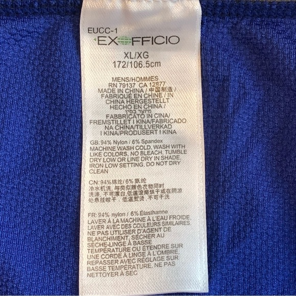 Men’s Exofficio Boxer Brief Underwear Blue XL - Picture 5 of 6